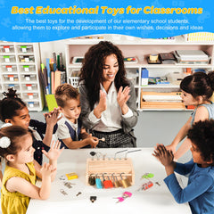 INIFEIDALA screwdriver set with textured handles encourages secure grip during play.
