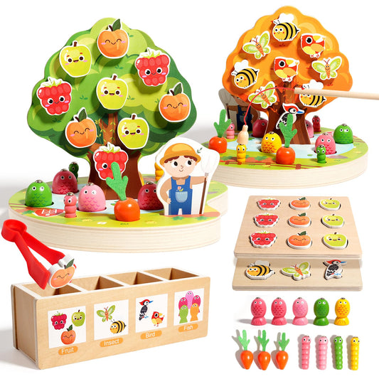 INIFEIDALA fruit blocks support color recognition and fine motor play for toddlers