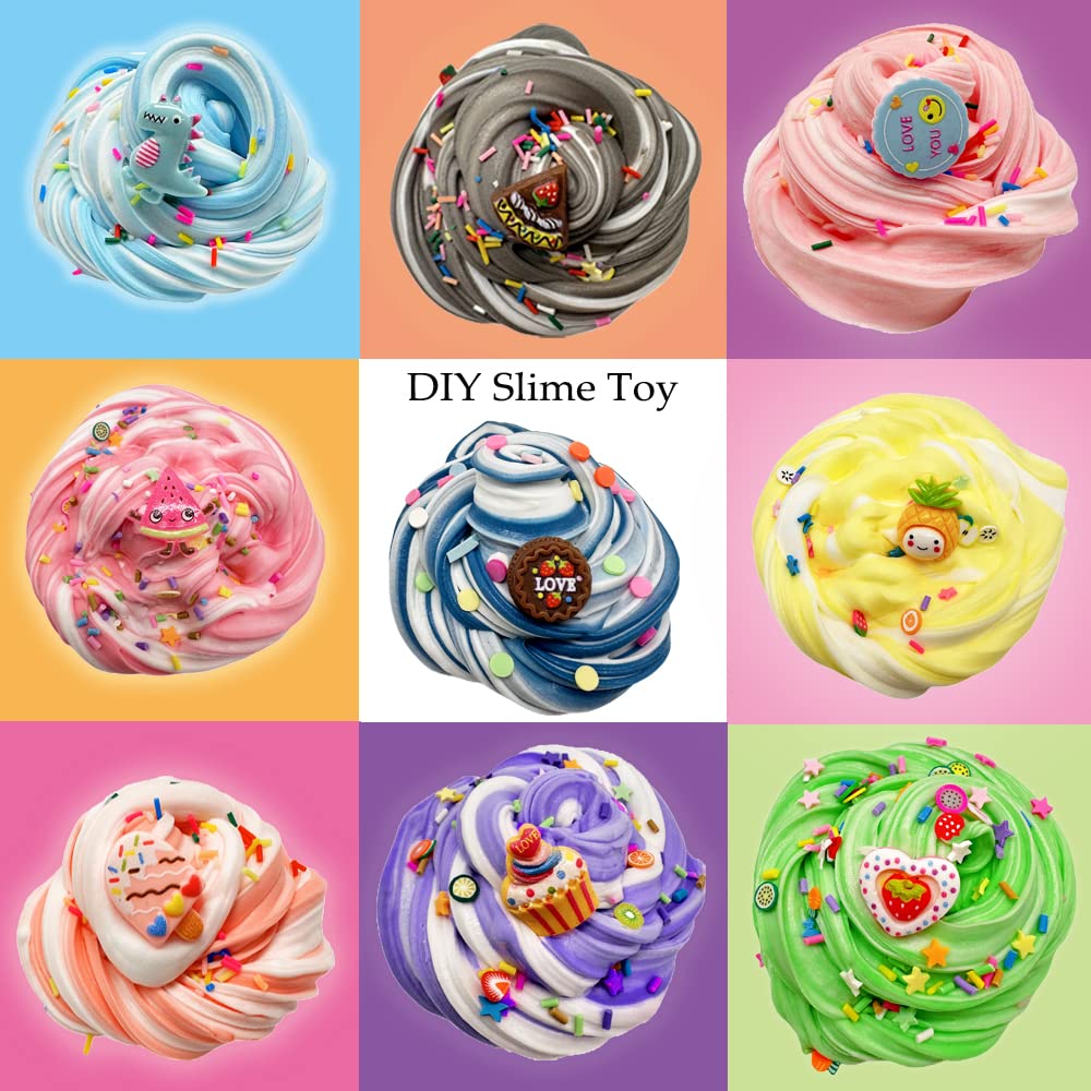 inksbui Butter Slime Kit 34 containers colorful set supports creative DIY crafts