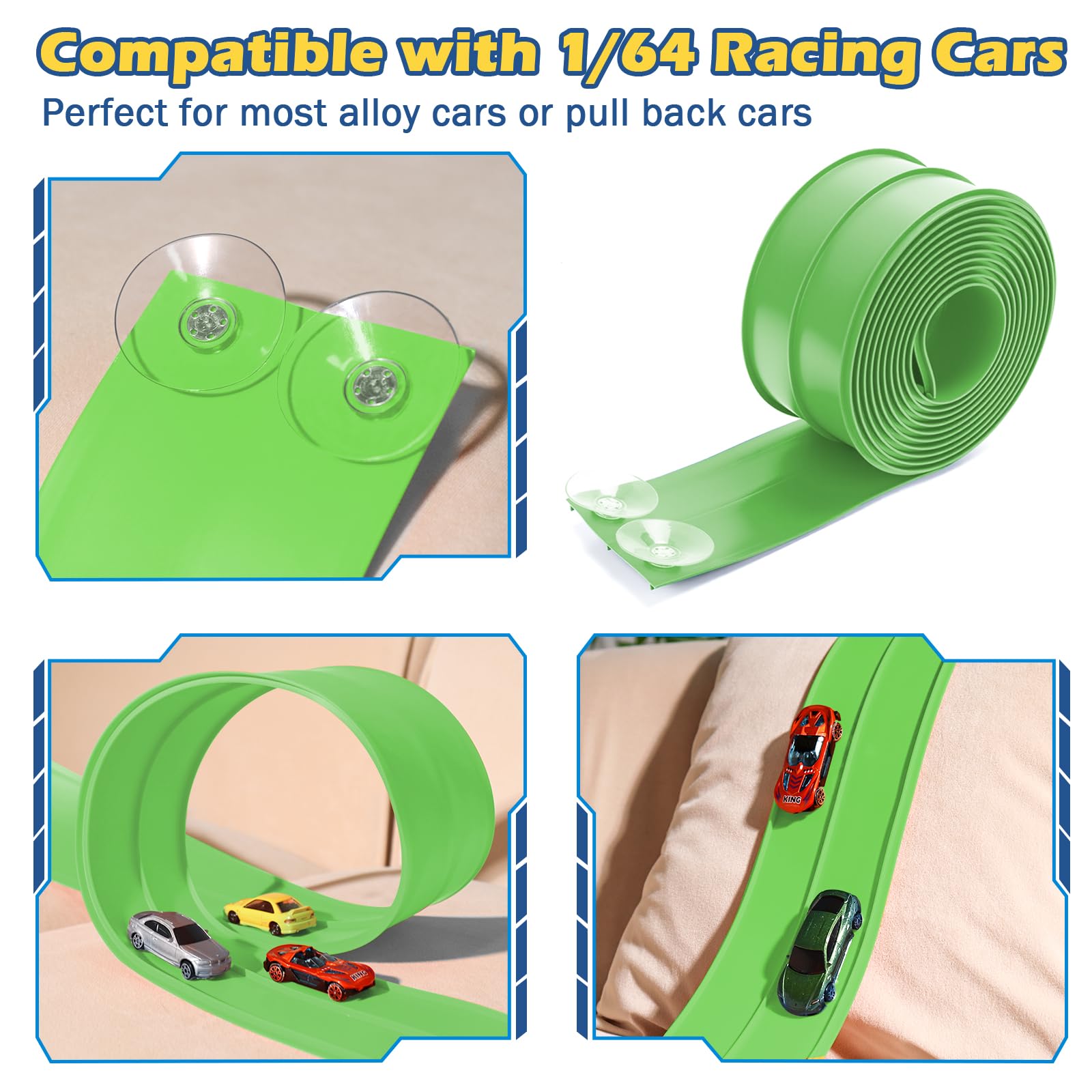 INKZOO Suction cups securely attach to windows or smooth surfaces.