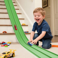 INKZOO Upgrade Flex Track full-length for versatile kid racing sessions.