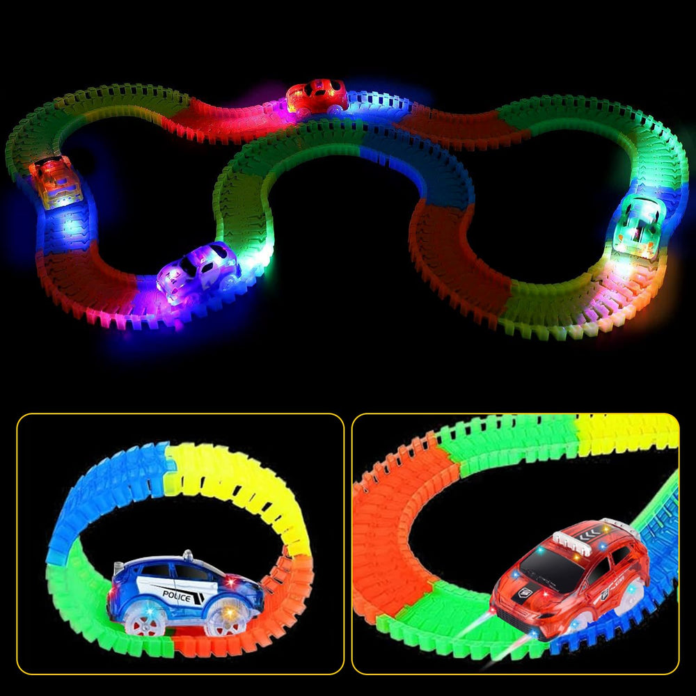 INLAIER Track Cars with LED lights brighten racing sessions
