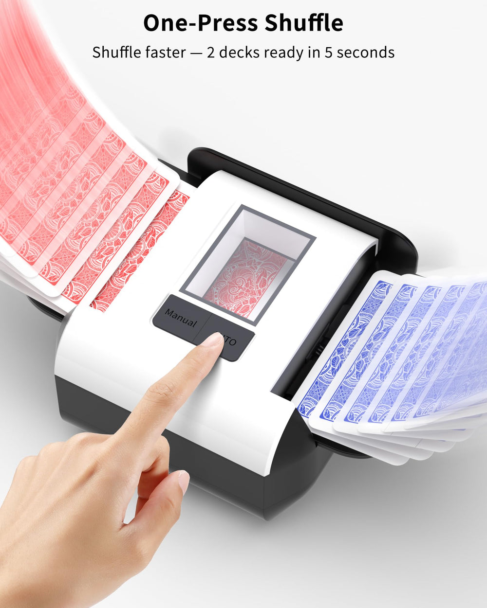 INNCNN adjustable card tray fits poker and UNO decks for versatile play.