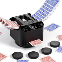 INNCNN shuffler on table delivering quick, smooth auto-deal for games.