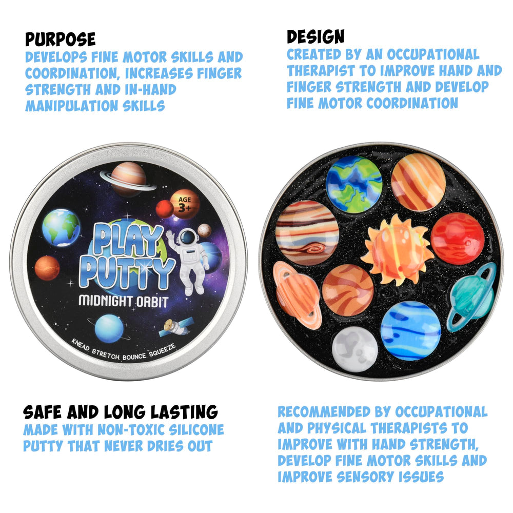 INNER-ACTIVE Play Putty Mars charm encourages hands-on play and creative planet games.