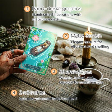 Inner Whispers 52 Animal Oracle Cards spread shows the full deck for intuitive readings.