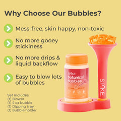 Innobaby Spike botanical bubbles provide gentle, skin-friendly play for kids.