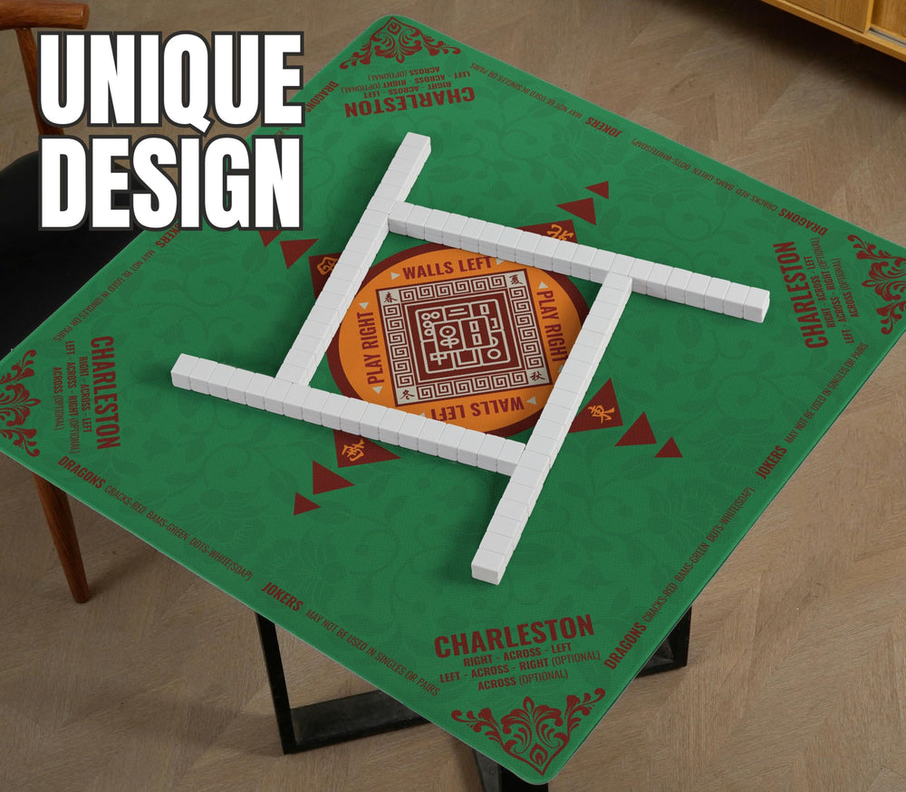 InnoBeta Mahjong Mat with locked-stitched edges resists fraying and curling.