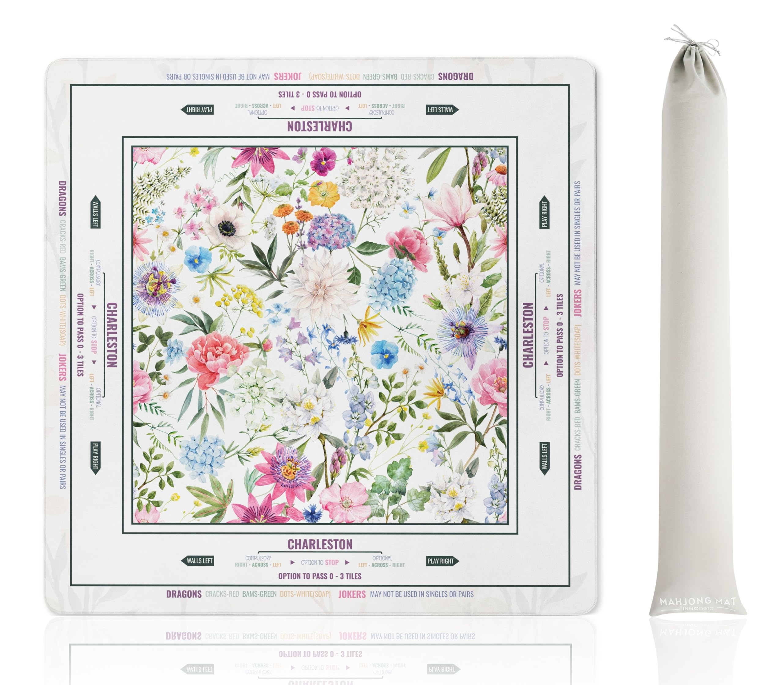 InnoBeta Mahjong Mat top surface with non-slip texture for secure tile play.