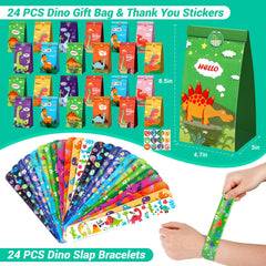 INNOCHEER dinosaur slap bracelets ideal for party activities and take-home gifts.