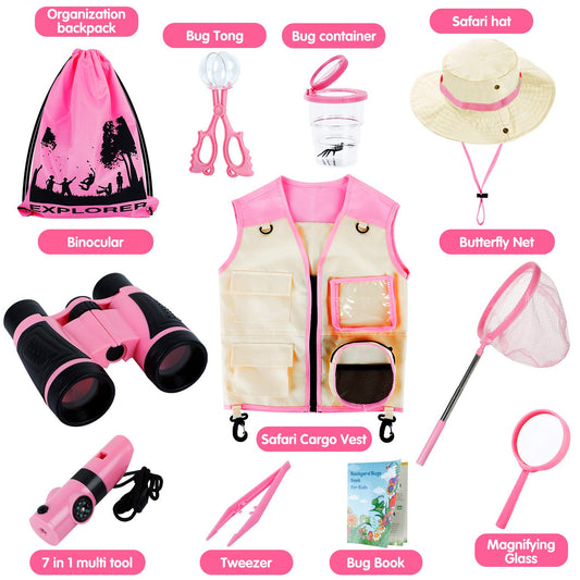 INNOCHEER Explorer Kit: adjustable safari hat for sun protection during outdoor play.