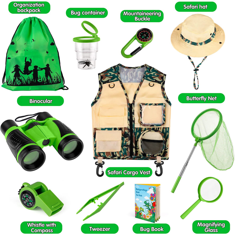 INNOCHEER kids explorer magnifying glass for close insect study