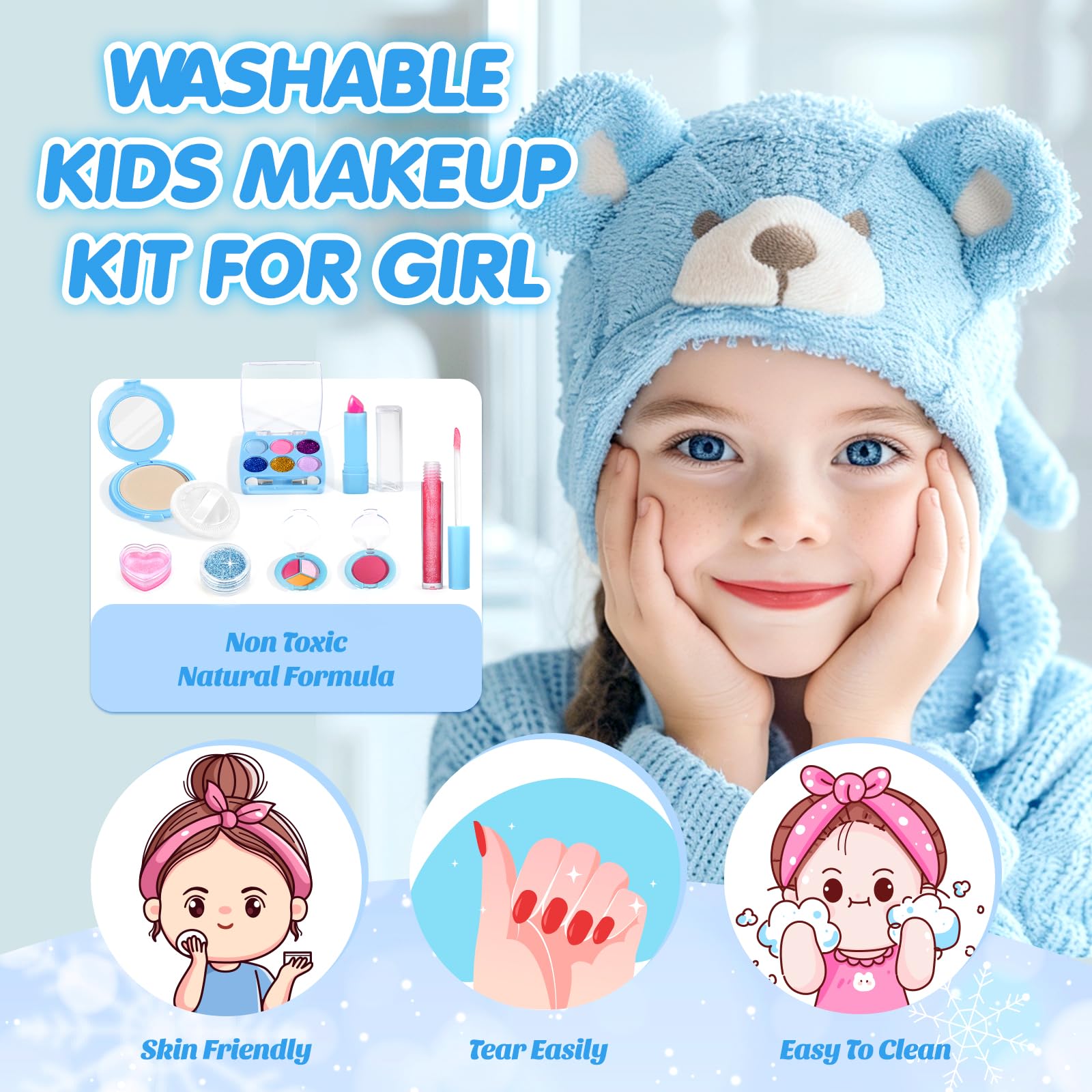 INNOCHEER wig and crown from the kit for Frozen inspired dress-up fun