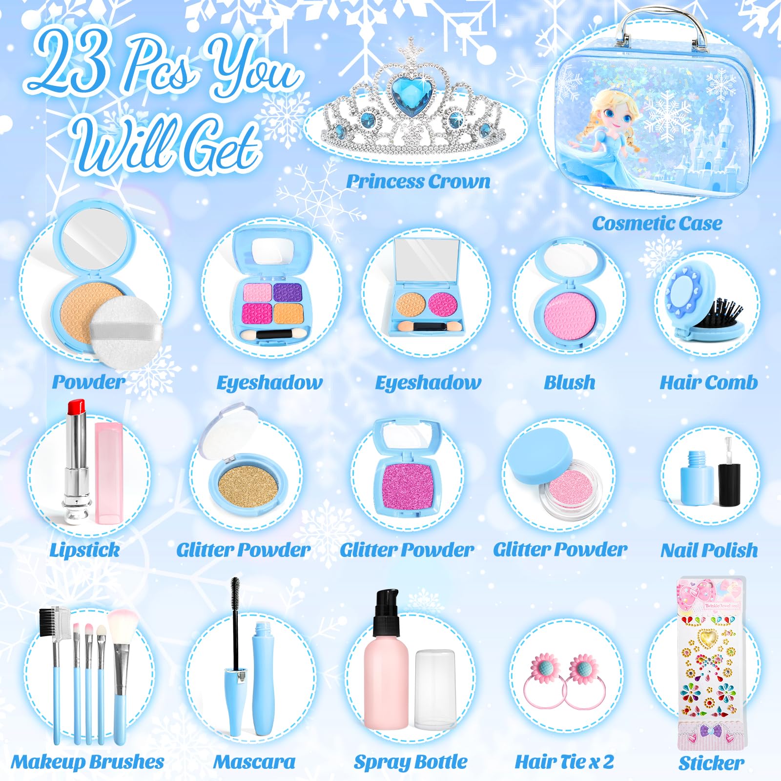 INNOCHEER mini nail polish for pretend manicures and mess-free play