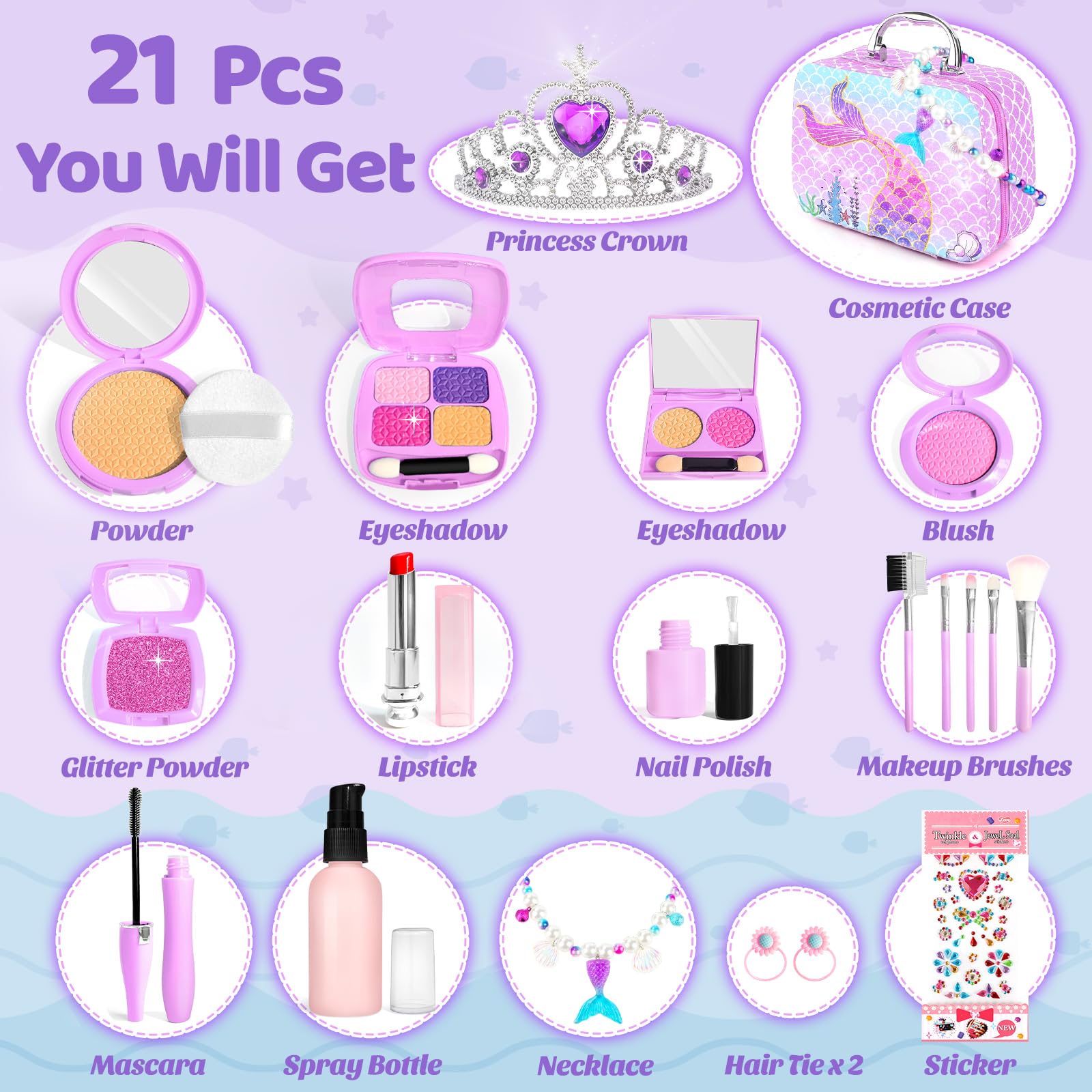 INNOCHEER princess crown toy enhances dress-up play