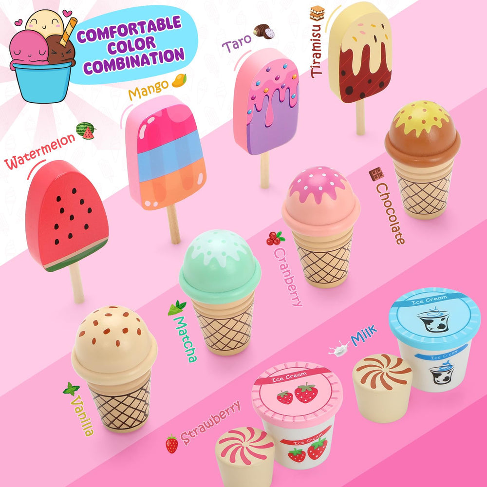 INNOCHEER wooden sundaes spark creative dessert counters
