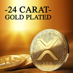 InnoGadgets XRP coin gold-plated back view highlights durability and premium feel.