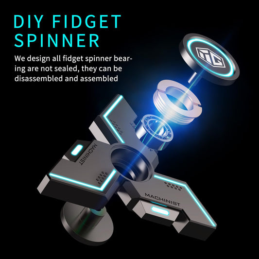 INNÔPLUS fidget spinner glowing in darkness for easy nighttime use.