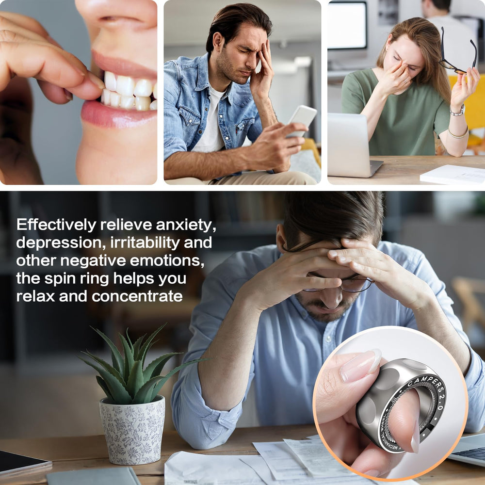 INNÔPLUS stainless steel ring in hand for stress relief