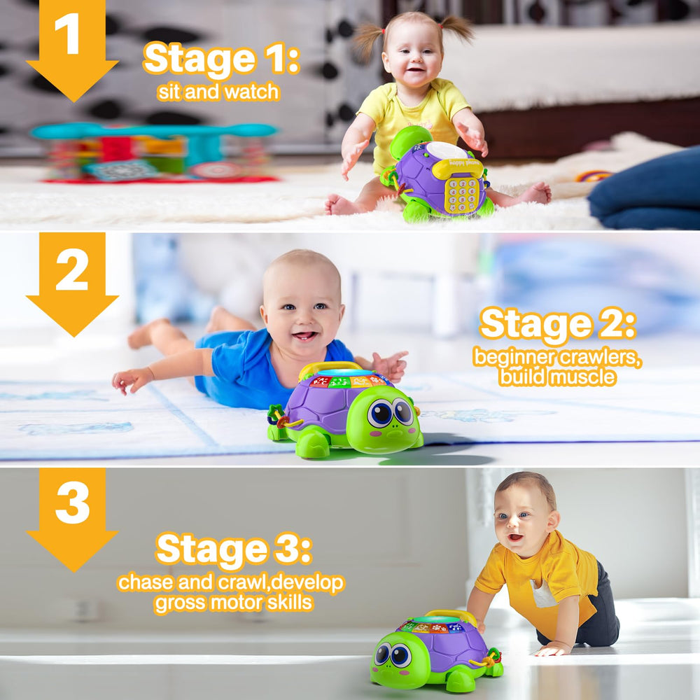INNOSKY musical turtle toy crawling action encourages movement