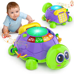 INNOSKY musical turtle toy front view showing friendly design for babies