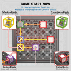 Innovakids Laser Maze blocks enable modular route-building to boost spatial planning.