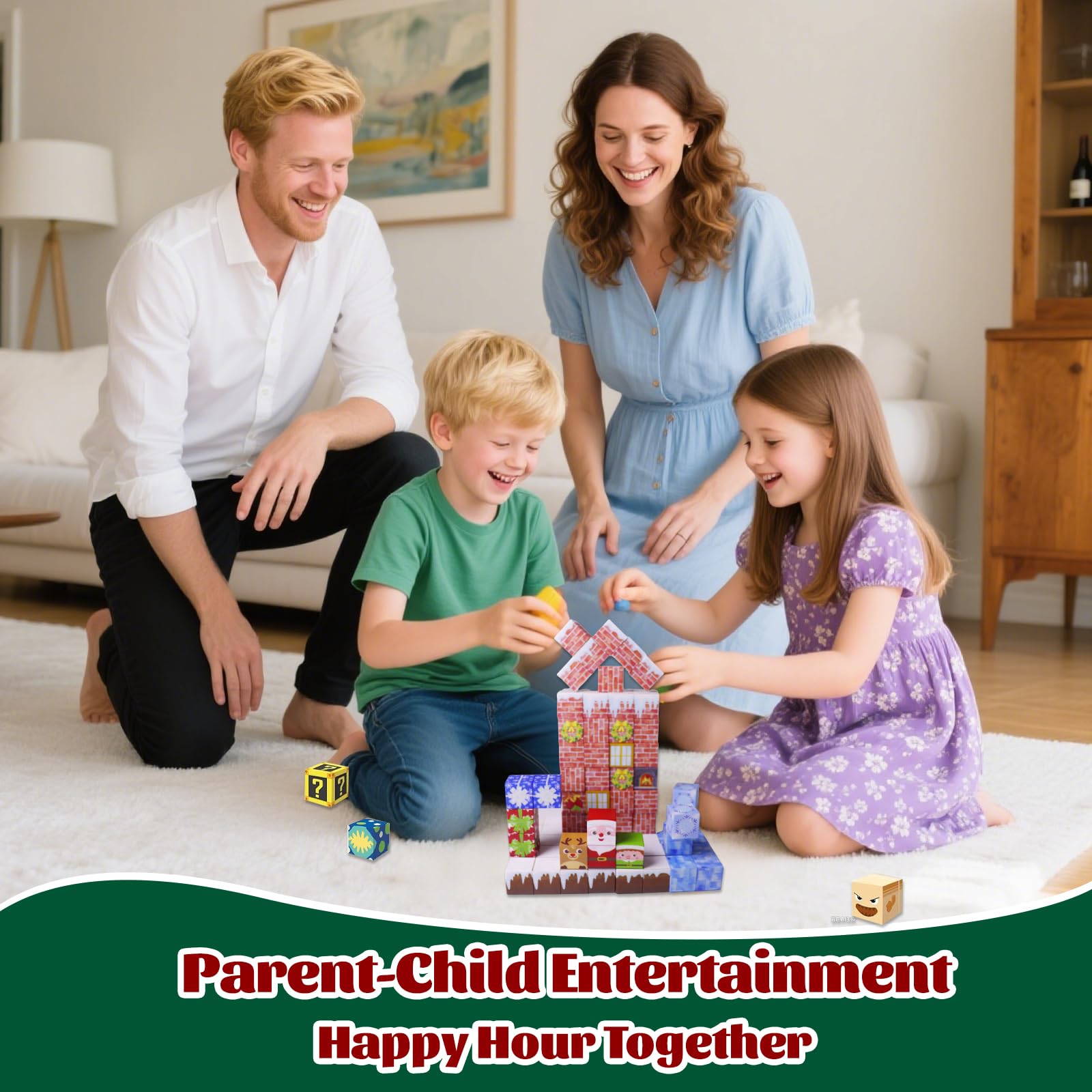 Innovakids snow-christmas theme build set promotes storytelling and imaginative play.
