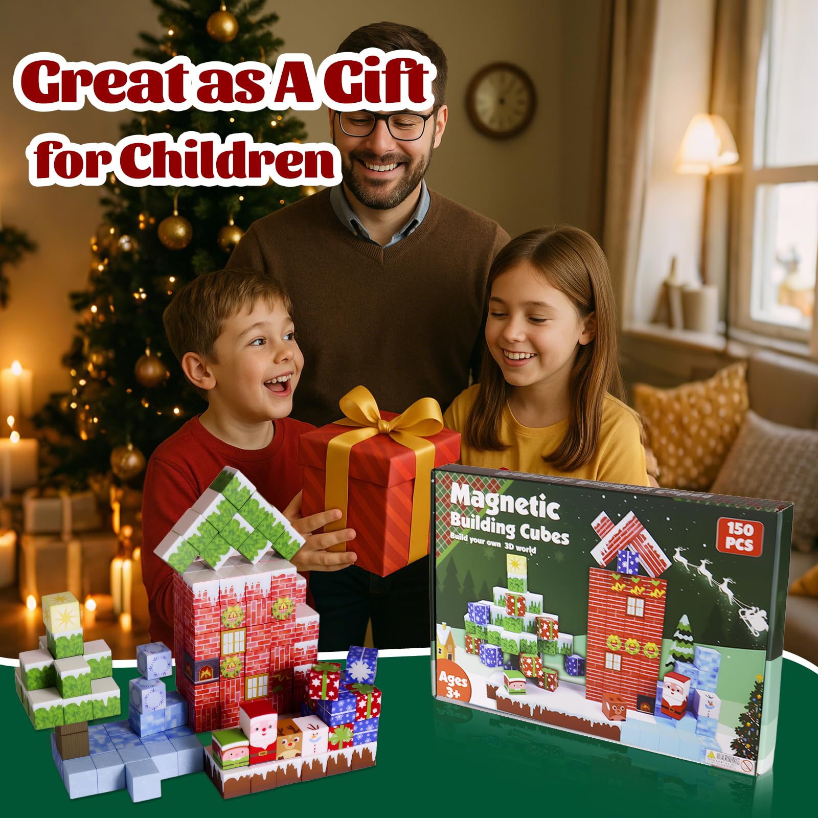 Innovakids story-design magnetic cubes foster creative scenes and confidence.