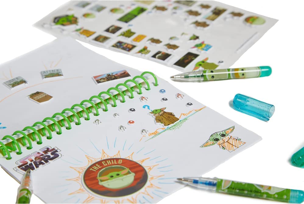 Innovative Designs Color-in sticker sheet with Baby Yoda characters for decorating