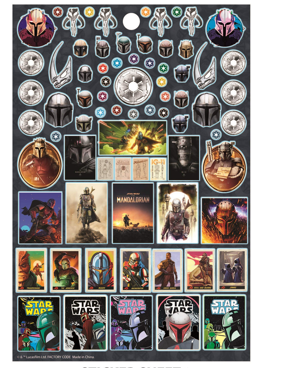 Innovative Designs Baby Yoda sticker sheets collection for decorating notebooks and bottles