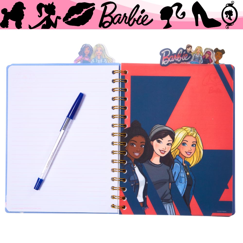 Innovative Designs Barbie Tab Journal dividers with colorful illustrations help organize sections.