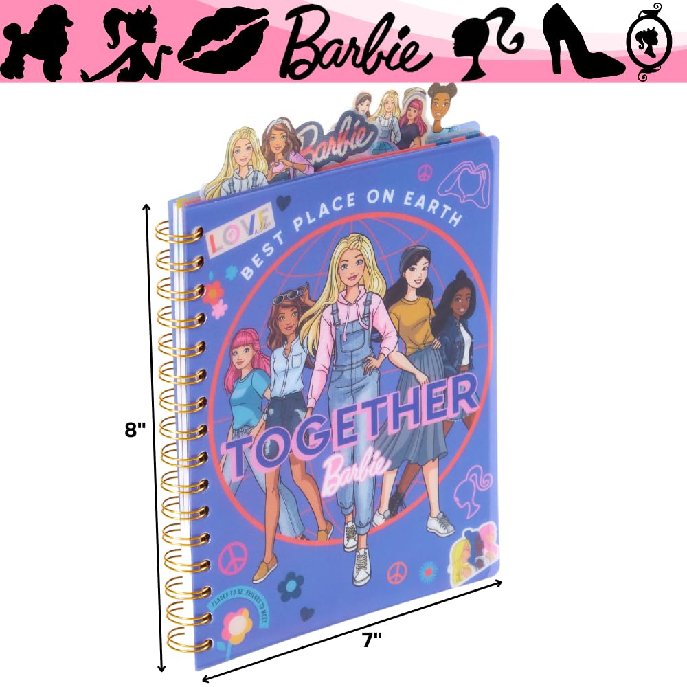 Innovative Designs Barbie Tab Journal 96 lined pages support journaling, planning, and note-taking.