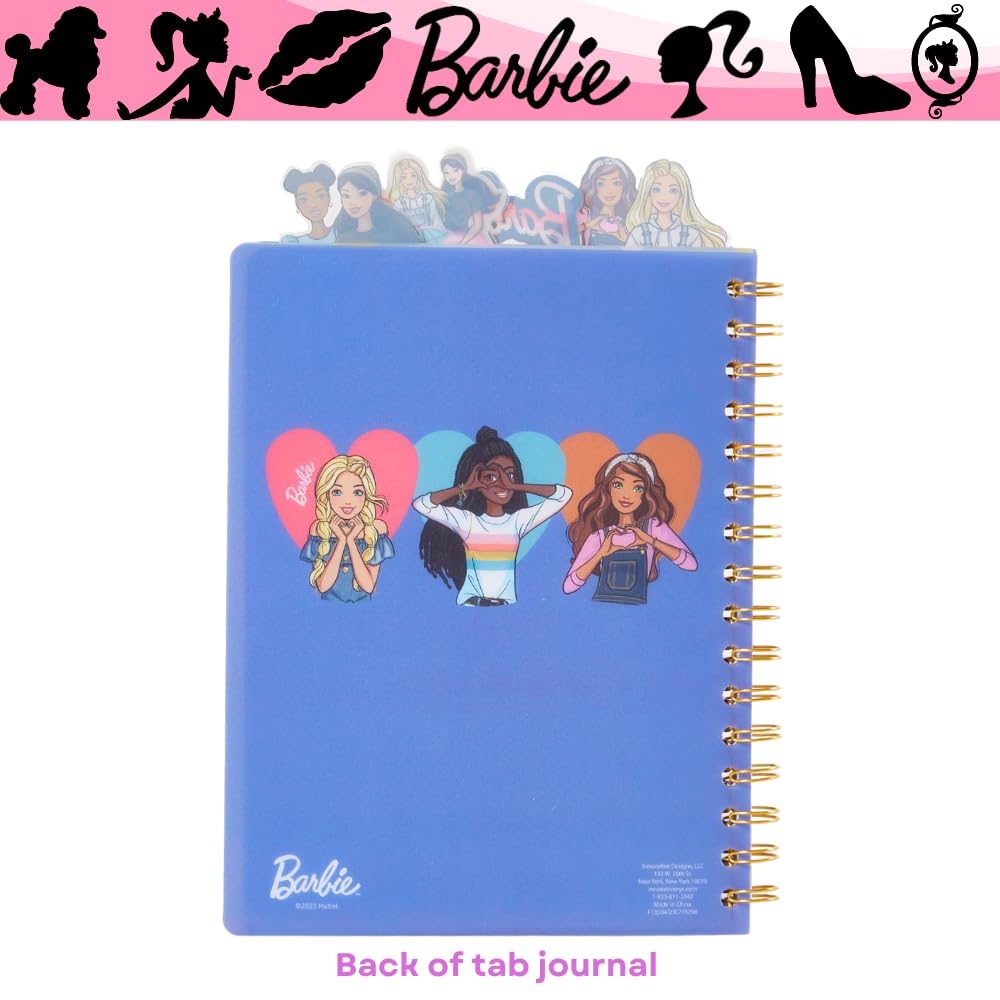 Innovative Designs Barbie Tab Journal 8x7 size fits backpacks and desks.