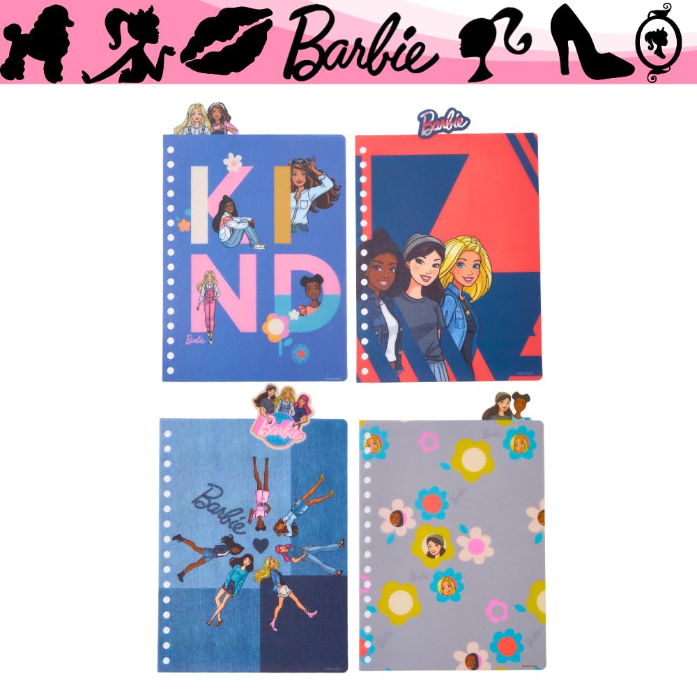 Innovative Designs Barbie Tab Journal vinyl cover cleans easily and protects pages.