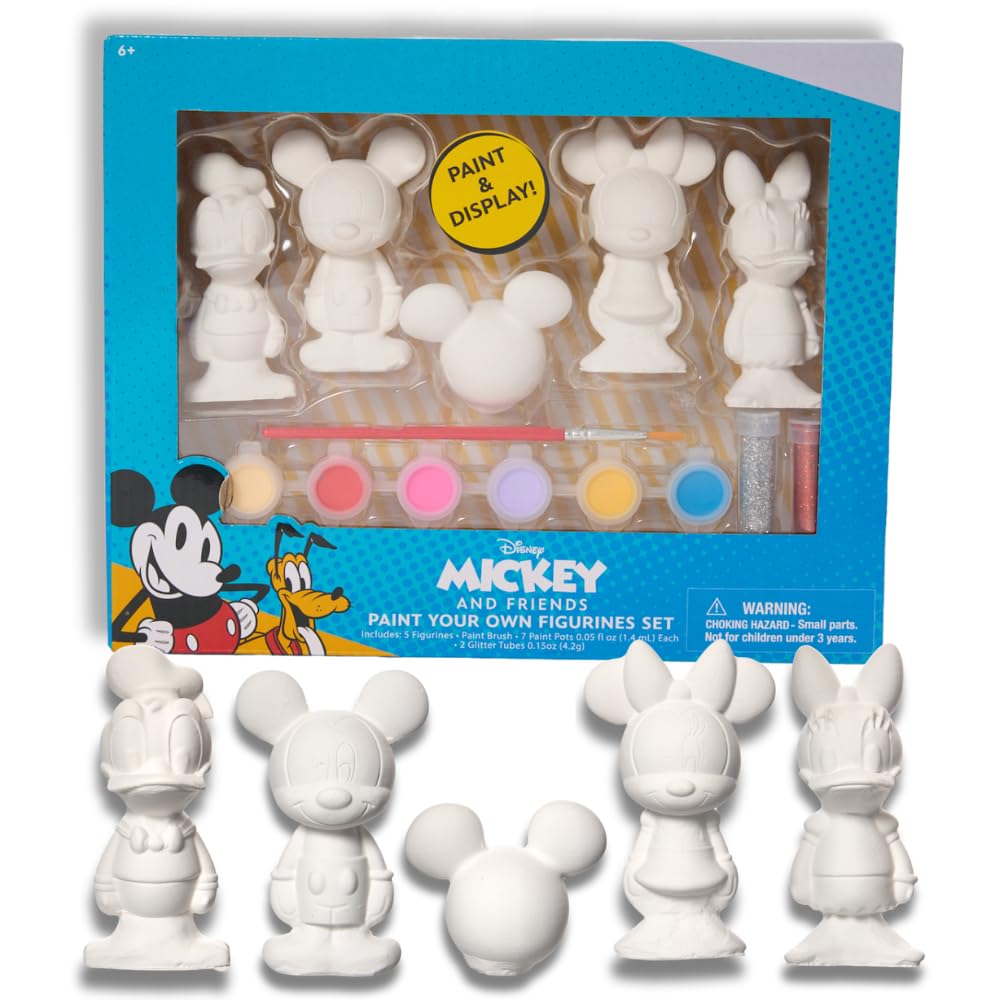 Innovative Designs Disney Mickey figurines paint set box ready for creative painting sessions