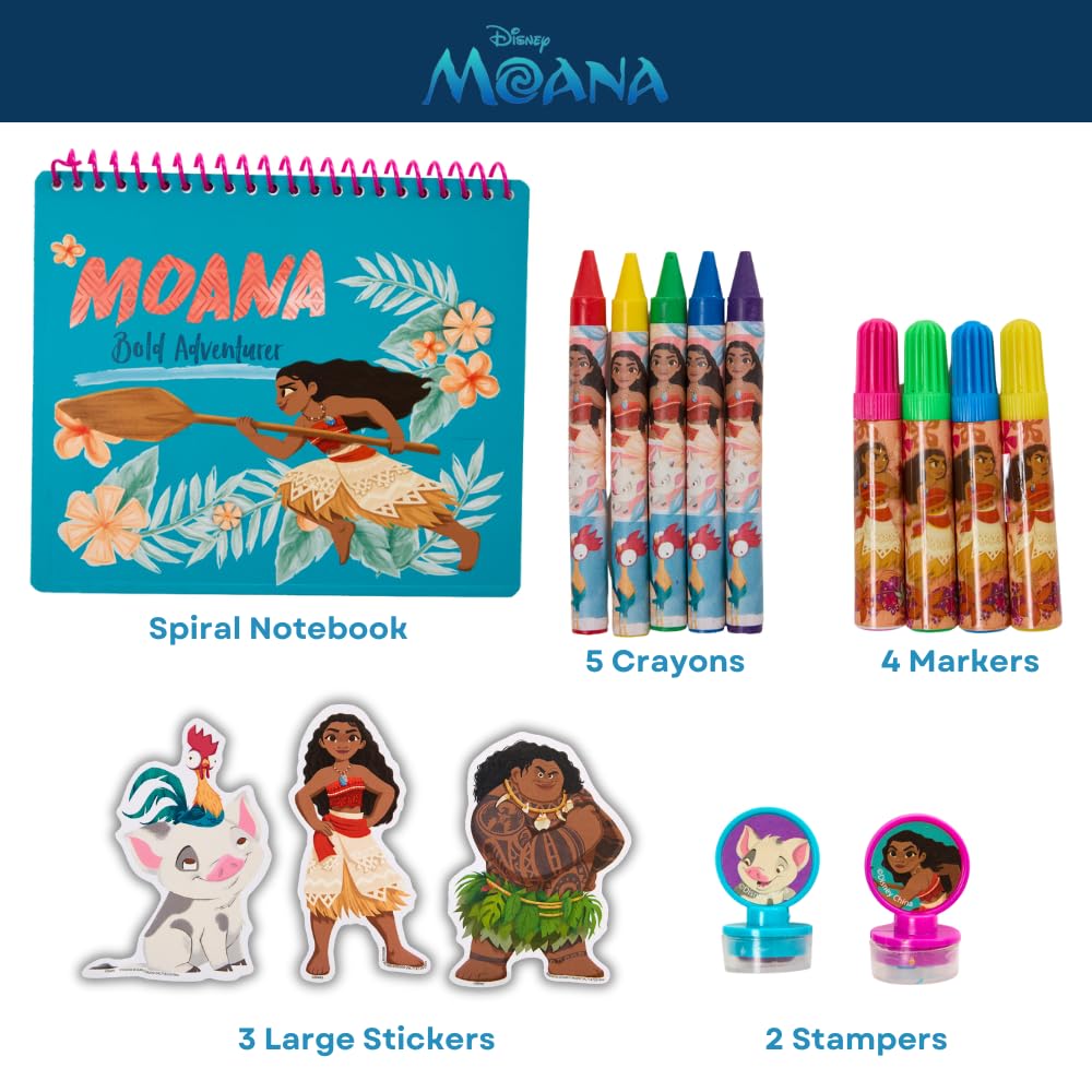 Innovative Designs Disney Moana art set crayons provide bold color for imaginative drawing sessions