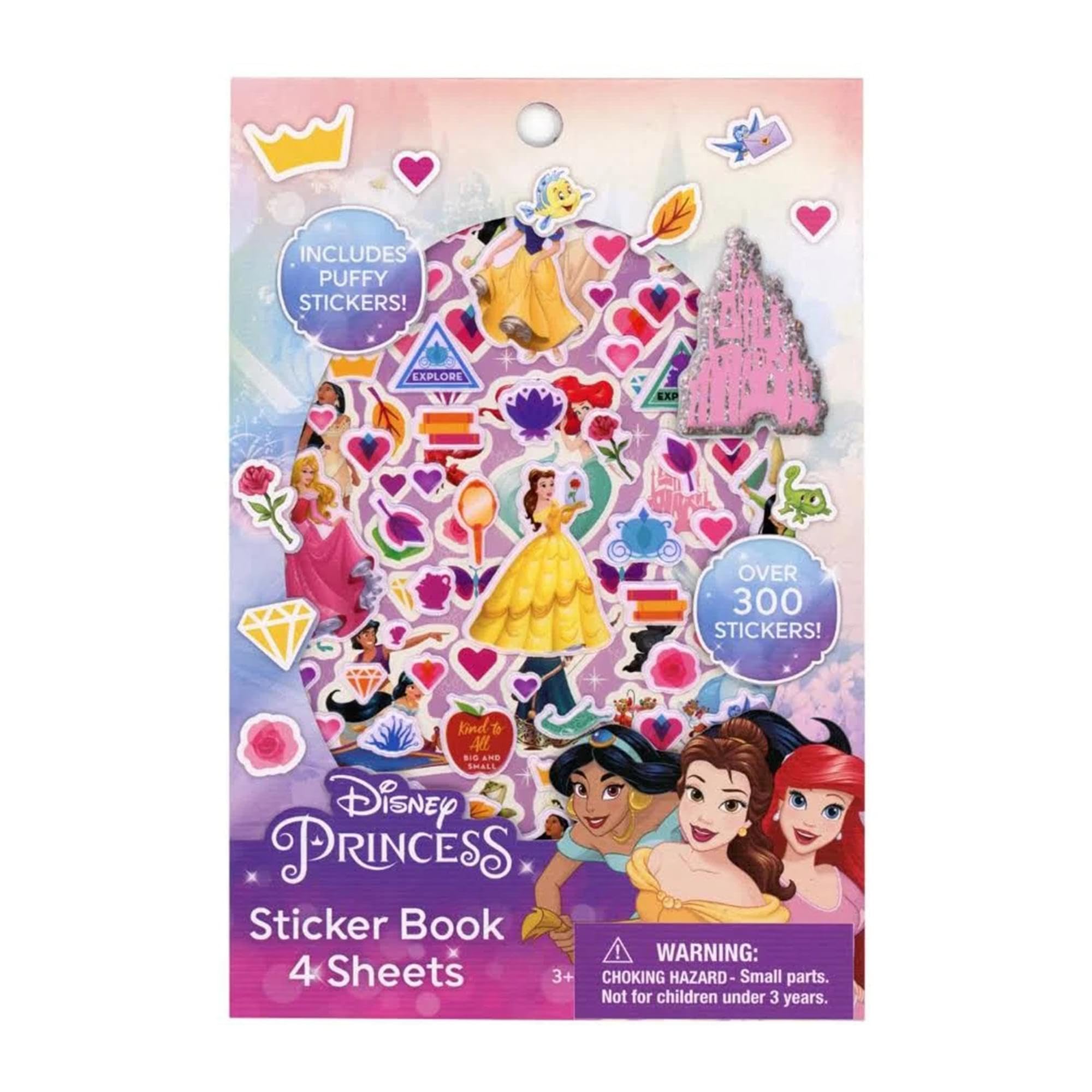 Innovative Designs Disney Princess Sticker Book sheet-1 with puff stickers for notebook decoration.
