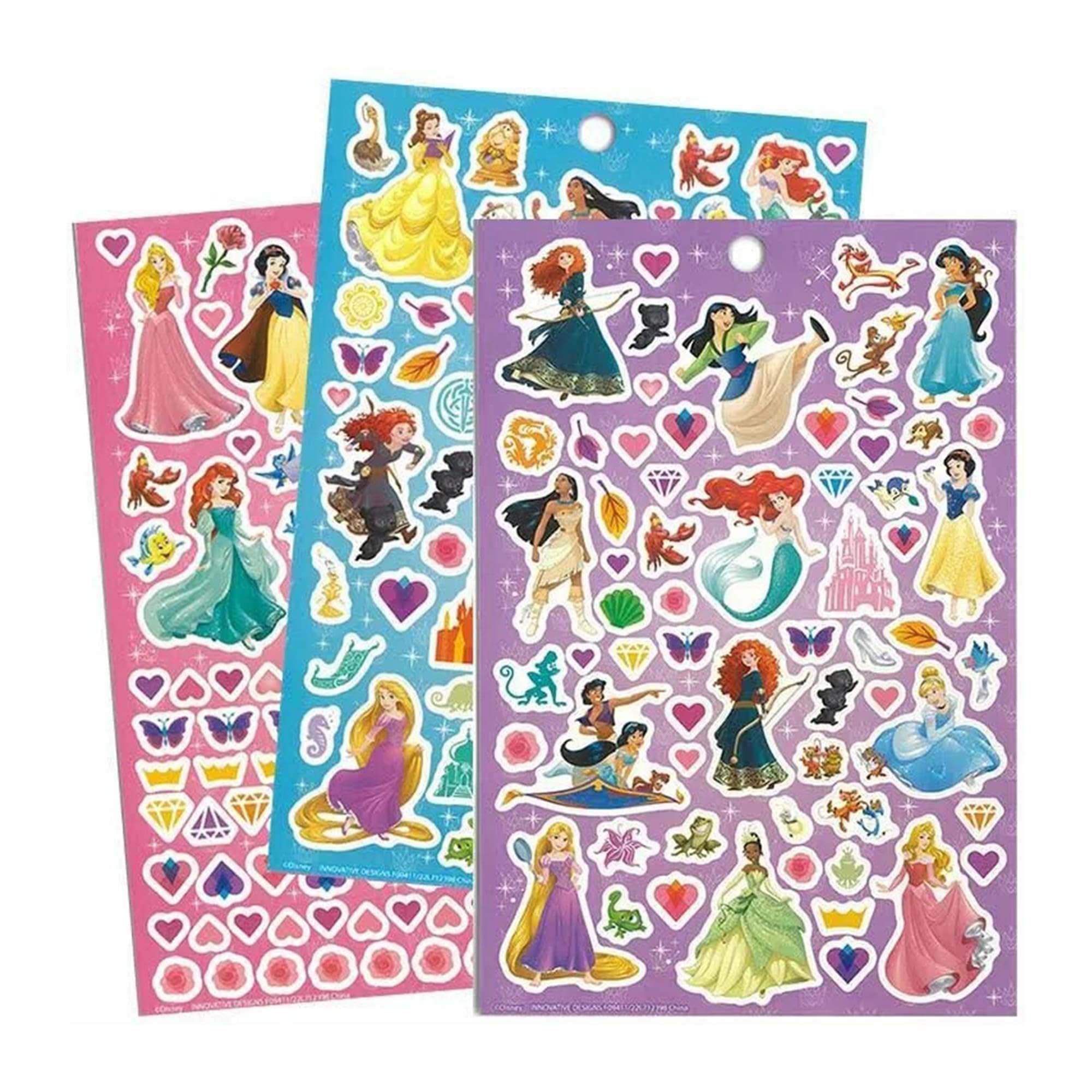 Innovative Designs Disney Princess Sticker Book sheet-2 showcases bright colors for crafts.