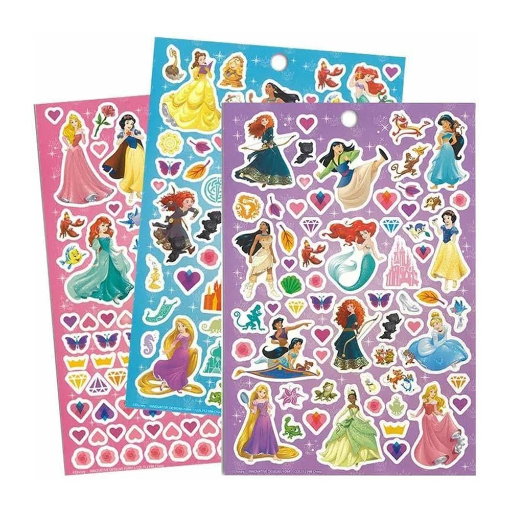 Innovative Designs Disney Princess Sticker Book sheet-2 showcases bright colors for crafts.