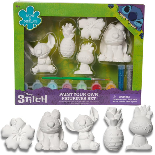 Innovative Designs Disney Stitch DIY Figurines Kit: ready-to-paint figures for creative play.