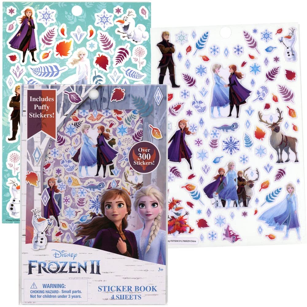 Innovative Designs Frozen sticker book set with Elsa and Anna, 4 sheets and 300+ stickers for creative play