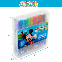 Innovative Designs glitter gel pens in rainbow colors for sparkling effects.