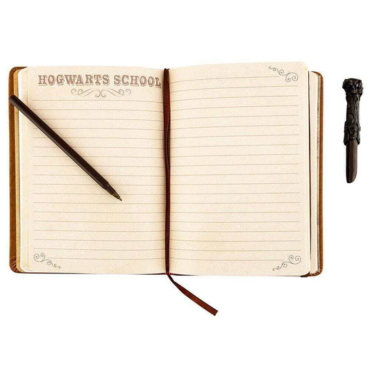 Innovative Designs Harry Potter wand pen shown with journal for magical writing