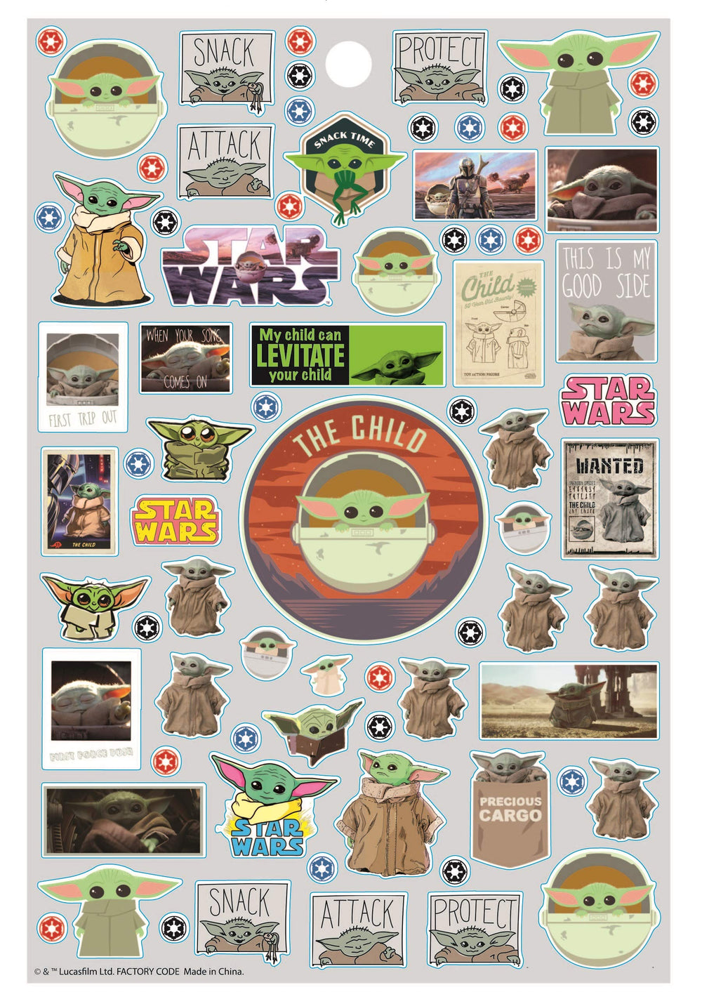 Innovative Designs Mandalorian stickers variety with flat and puffy textures for crafts
