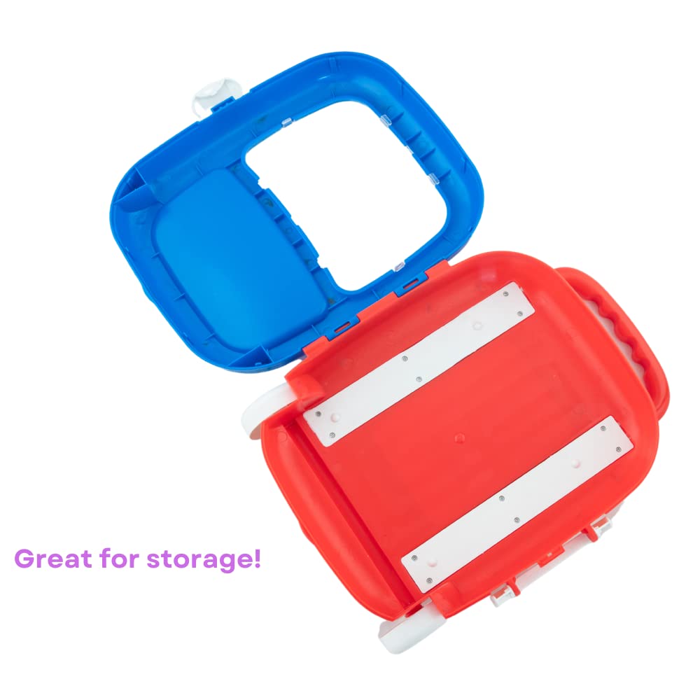 Innovative Designs Marvel Spiderman carrying case with retractable pull handle for easy transport.