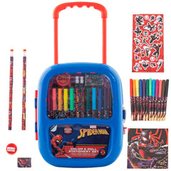 Innovative Designs Marvel Spiderman color and roll case closed, portable art set for on-the-go creativity.