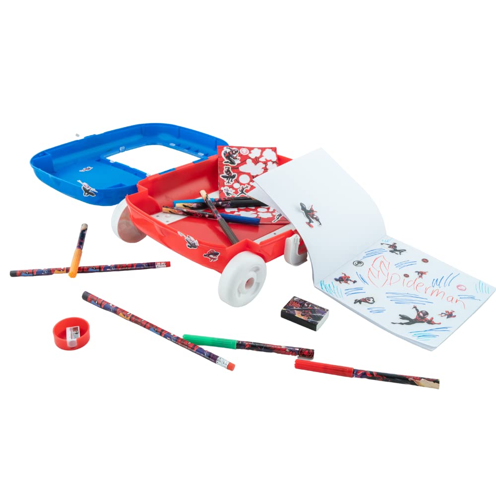 Innovative Designs Marvel Spiderman travel-ready art activity set, kids on-the-go.