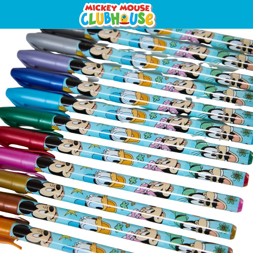 Innovative Designs Mickey Mouse barrel artwork brings playful writing fun.