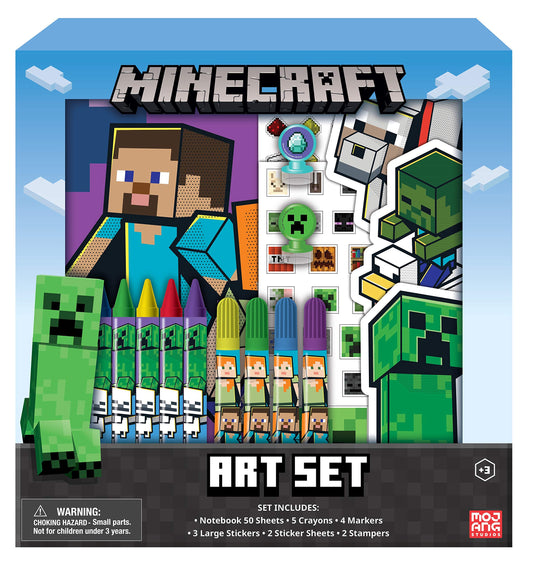 Innovative Designs Minecraft kids coloring art set notebook for creative drawing at home or school