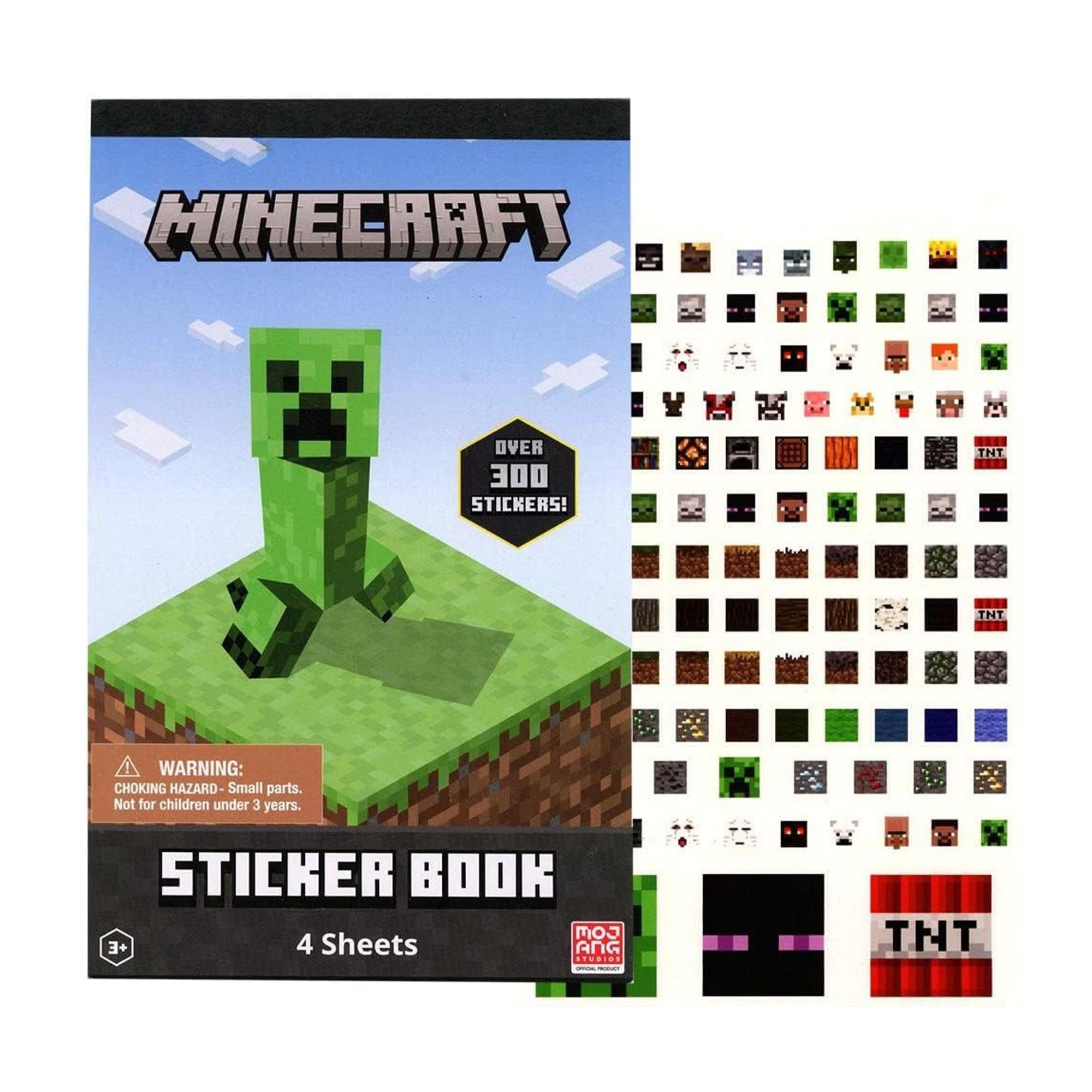 Innovative Designs Minecraft Sticker Pad cover showing four foil sheets for creative projects